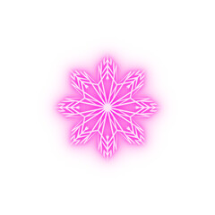 Aufkleber - Snowflake neon icon