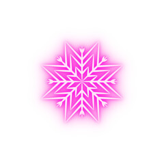 Aufkleber - Snowflake neon icon