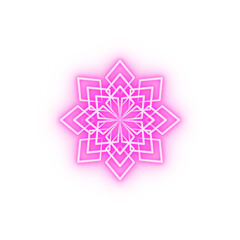 Aufkleber - Snowflake neon icon