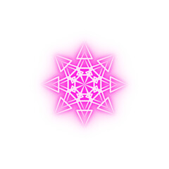 Canvas Print - Snowflake neon icon