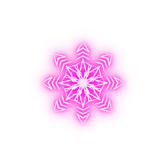Aufkleber - Snowflake neon icon