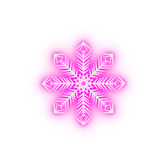 Aufkleber - Snowflake neon icon