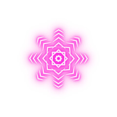 Canvas Print - Snowflake neon icon