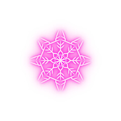 Aufkleber - Snowflake neon icon