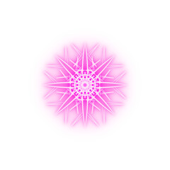 Aufkleber - Snowflake neon icon