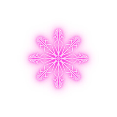 Aufkleber - Snowflake neon icon