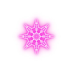 Aufkleber - Snowflake neon icon