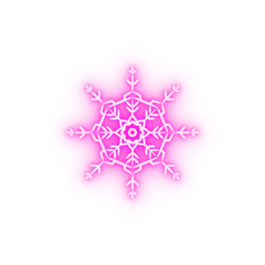 Aufkleber - Snowflake neon icon