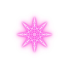 Aufkleber - Snowflake neon icon
