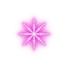 Aufkleber - Snowflake neon icon