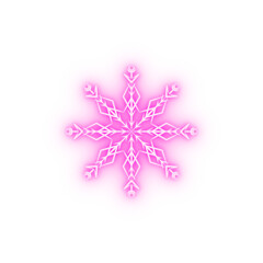 Aufkleber - Snowflake neon icon