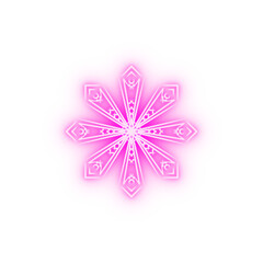 Aufkleber - Snowflake neon icon