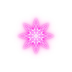 Aufkleber - Snowflake neon icon
