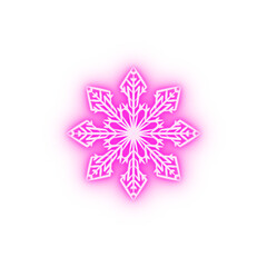 Aufkleber - Snowflake neon icon