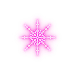Aufkleber - Snowflake neon icon