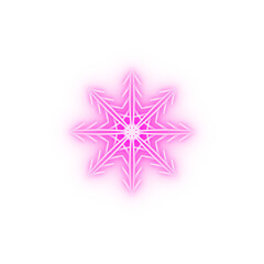 Wall Mural - Snowflake neon icon