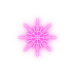 Aufkleber - Snowflake neon icon