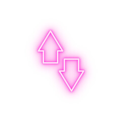 Poster - up arrows neon icon