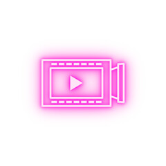 Poster - video neon icon