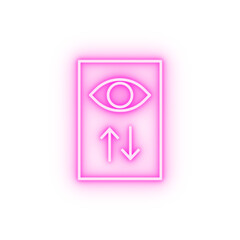 Poster - view Statistics neon icon