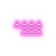 Poster - users neon icon