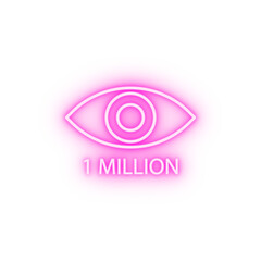 Poster - views neon icon