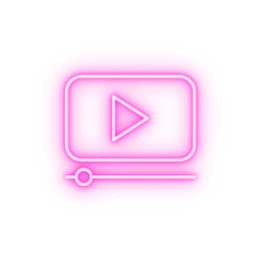 Poster - video clip neon icon