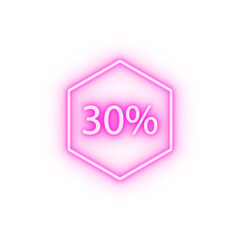 Poster - data percentage neon icon