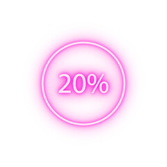 Poster - data percentage neon icon