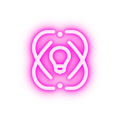 Poster - lamp idea creative neon icon