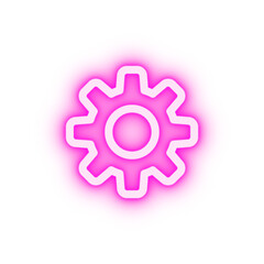 Poster - Gear neon icon