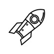 rakieta kosmiczna - ikona wektorowa