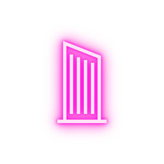 Poster - Skyscraper Building neon icon