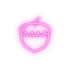 Poster - Vector Acorn neon icon