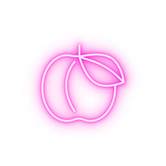 Poster - Vector Peach neon icon