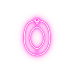 Poster - Vector Peach neon icon