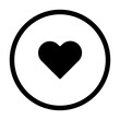 © CozyDesign - love heart like favorite outline circle icon
