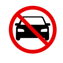 No Parking Road Warning Sign