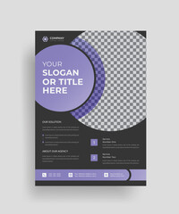 Wall Mural - Digital marketing agency or business corporate flyer design template