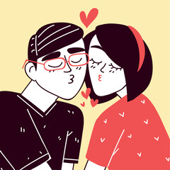 Sticker - couple in love