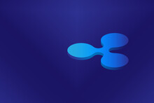 Ripple XRP Crypto Currency Theme Concept. Ripple Coin Or XRP Icon, Logo Cryto
