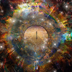 Wall Mural - the way to eternity. spiritual composition