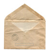 © macondos - old vintage aged open paper envelope isolated on white