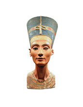 Ancient Egyptian Bust Of Nefertiti Isolated
