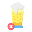 no alcohol flat icon