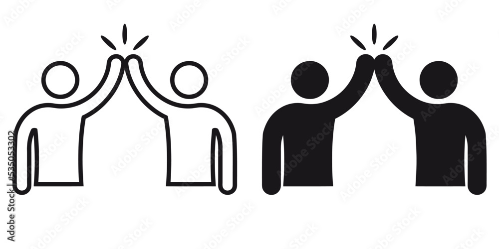 high five images outline