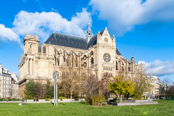 Paris, the Saint-Eustache church, new the Halles, in the historic center 
