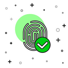 Sticker - Filled outline Fingerprint icon isolated on white background. ID app icon. Identification sign. Touch id. Vector