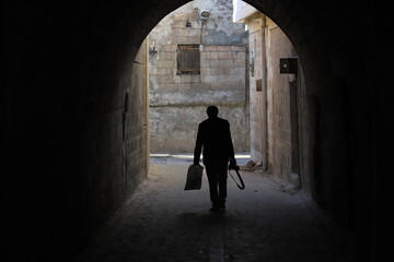 Wall Mural - silhouette of a person