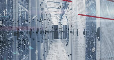 Poster - Animation of data processing over server room